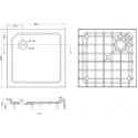 Поддон для душа Cezares Tray SMC A 80x80 см