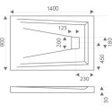 Поддон для душа Good Door Атриум 140x90