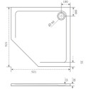 Поддон для душа Good Door Пента 90x90 с ножками и экраном