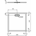 Поддон для душа Ideal Standard Ultra Flat New 100x100 квадратный с сифоном
