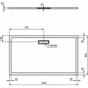 Поддон для душа Ideal Standard Ultra Flat New 140x80 прямоугольный с сифоном