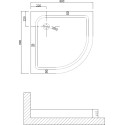 Поддон для душа Niagara Nova NG-90-90 90x90 см, четверть круга
