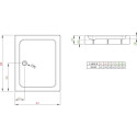 Поддон для душа Radaway Laros D100x80