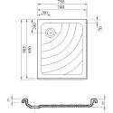 Поддон для душа Ravak Aneta 75x90 LA