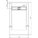 Поддон для душа STWORKI Эстерсунд 160x80 белый камень, с сифоном