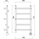 Полотенцесушитель электрический Domoterm Орфей П5 50x70, хром, R