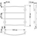 Полотенцесушитель электрический Secado Милан 1 50x50 (32/18) L