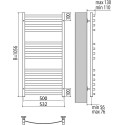 Полотенцесушитель электрический Terminus Авиэль П14 500*1056