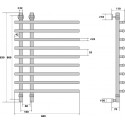Полотенцесушитель водяной Energy Rose 80x60