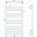 Полотенцесушитель водяной Grota Classic 63х90