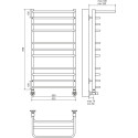 Полотенцесушитель водяной Terminus Полка П11 500x956