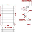 Полотенцесушитель водяной Ника Bamboo ЛБ3 80/40-8