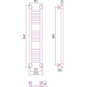Полотенцесушитель водяной Сунержа Богема+ 80x15, прямая