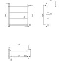 Полотенцесушитель водяной Тругор Браво ПМ 1 П ЛЦ4 R, 50x60x40, с полкой