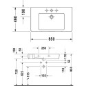 Раковина Duravit Vero 0329850000 85 см