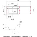 Раковина Цвет и Стиль Фишка 135 L