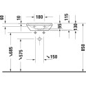 Рукомойник Duravit D-Neo 07384500411 с покрытием Wondergliss