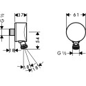 Шланговое подключение Hansgrohe Fixfit S 27506000