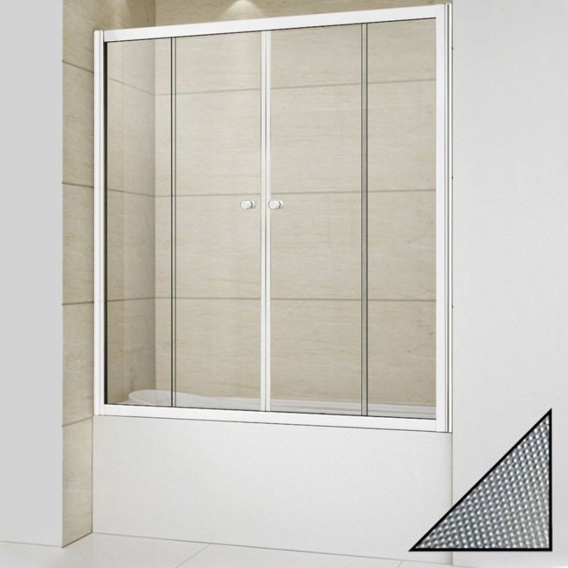 Шторка на ванну Cezares Relax VF-2-160/145-P-Bi стекло punto