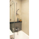 Шторка на ванну GuteWetter Lux Pearl GV-001A левая 80 см стекло бесцветное, фурнитура хром
