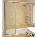 Шторка на ванну GuteWetter Practic Part GV-403 163-167 см стекло бесцветное, профиль матовый хром