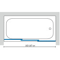 Шторка на ванну GuteWetter Practic Part GV-403 163-167 см стекло бесцветное, профиль матовый хром