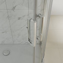 Шторка на ванну Kubele DE019P2U-CLN-CH 150х80 см, профиль хром