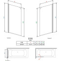 Шторка на ванну Radaway EOS PNJ 70 R