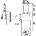 Сифон для раковины Veragio Sbortis VR.SBR-8112.BR