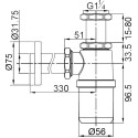 Сифон для раковины Veragio Sbortis VR.SBR-8113.CR