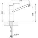 Смеситель Alveus Zenit CHR 1119872 для кухонной мойки