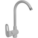 Смеситель AquaGranitEx C-5035 для кухонной мойки, серый