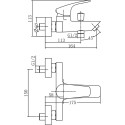 Смеситель Aquanet Static AF330-20C для ванны с душем