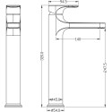 Смеситель Boheme Spectre 452-Gm для раковины, gunmetal