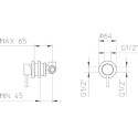 Смеситель Bossini Z10201410BOS001 С ВНУТРЕННЕЙ ЧАСТЬЮ, хром, для душа