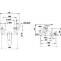 Смеситель Bravat Rhein F6429564CP-01-ENG для ванны с душем