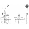 Смеситель Bravat Riffle F672106C-B для ванны с душем, с лейкой