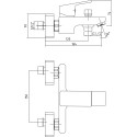 Смеситель E.C.A. Tiera 103302469 для ванны с душем