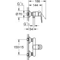 Смеситель Grohe BauEdge 23636000 для душа