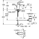 Смеситель Grohe Eurosmart 23965003 для раковины