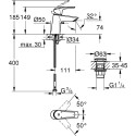 Смеситель Grohe Eurosmart 23968003 для раковины