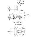 Смеситель Grohe Eurostyle Cosmopolitan 3359220A для ванны с душем