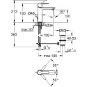 Смеситель Grohe Lineare New 32114AL1 для раковины, темный графит