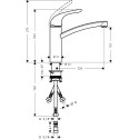 Смеситель Hansgrohe Focus M42 31784000 для кухонной мойки, хром