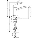 Смеситель Hansgrohe Focus M42 31784000 для кухонной мойки, хром