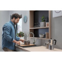 Смеситель Hansgrohe Focus M42 71802800 для кухонной мойки, сталь