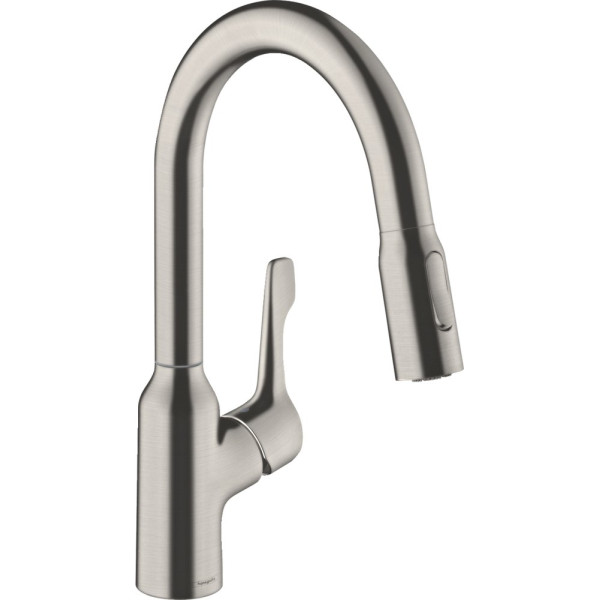 Смеситель Hansgrohe Focus M43 71811800 для кухонной мойки, сталь
