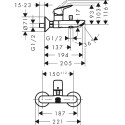 Смеситель Hansgrohe Logis 71401000 для ванны с душем