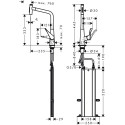 Смеситель Hansgrohe Metris Select M71 73816800 для кухонной мойки, сталь