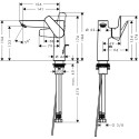 Смеситель Hansgrohe Talis E 71754000 для раковины, с донным клапаном